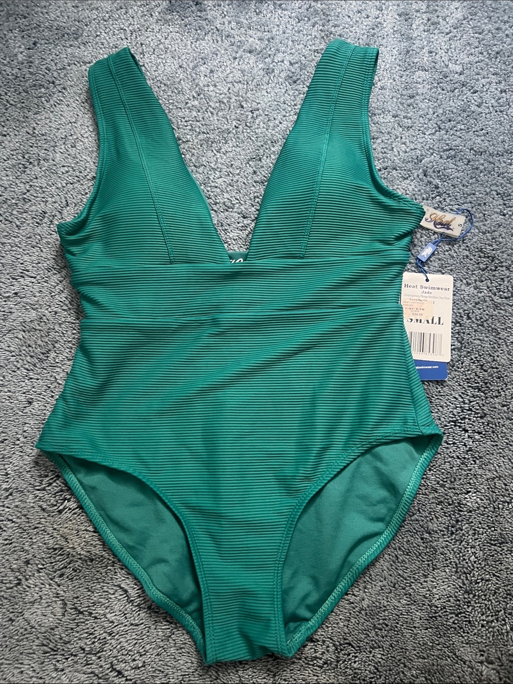 Women’s Deep V One-Piece Swimsuit in Teal